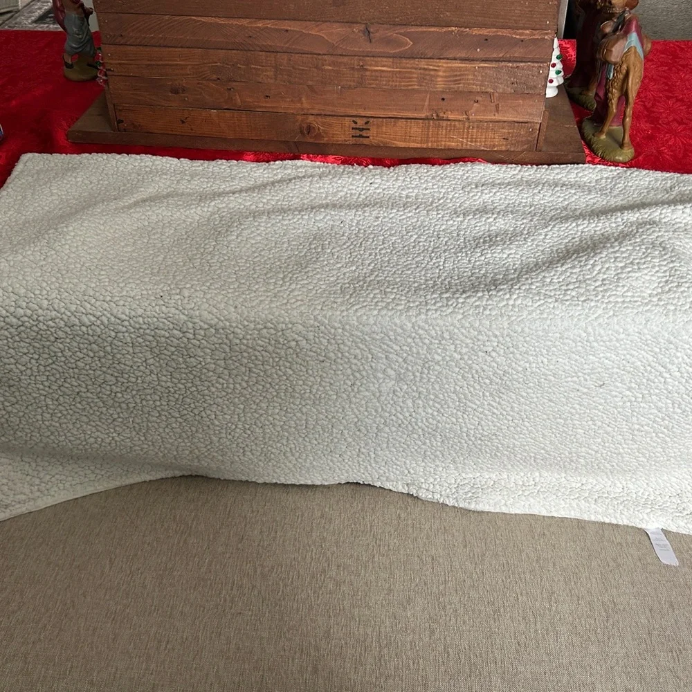 Gray and Cream Patchwork Dog Blanket with built in Toys